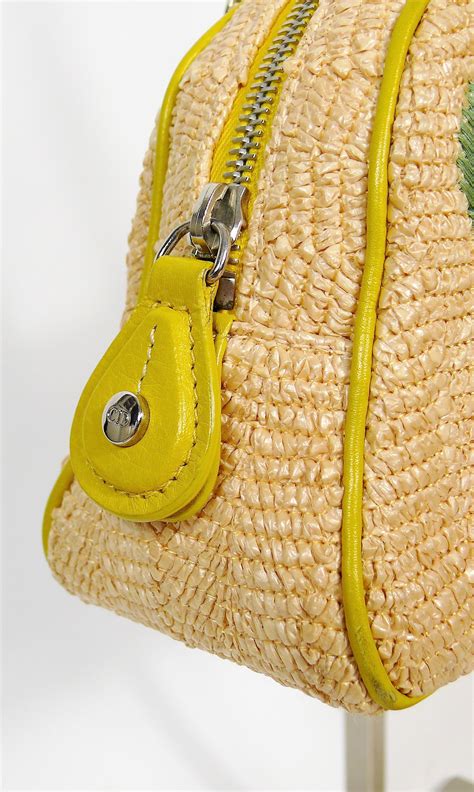 christian dior raffia bag|christian dior straw bag.